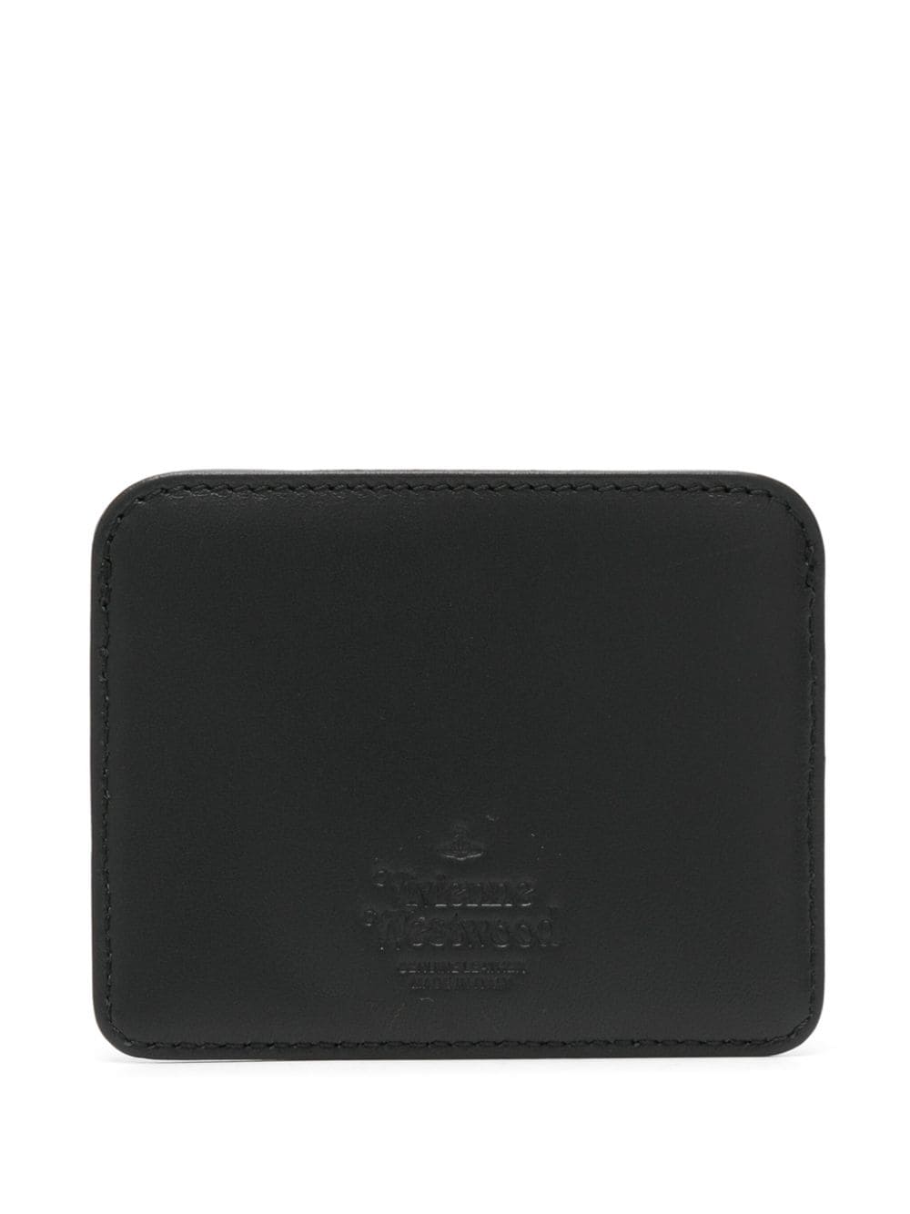 Vivienne Westwood Orb-plaque leather cardholder - Zwart