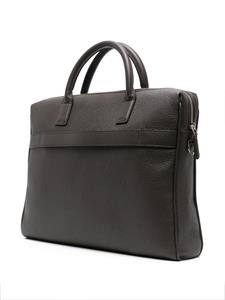 Canali grained leather briefcase - Bruin