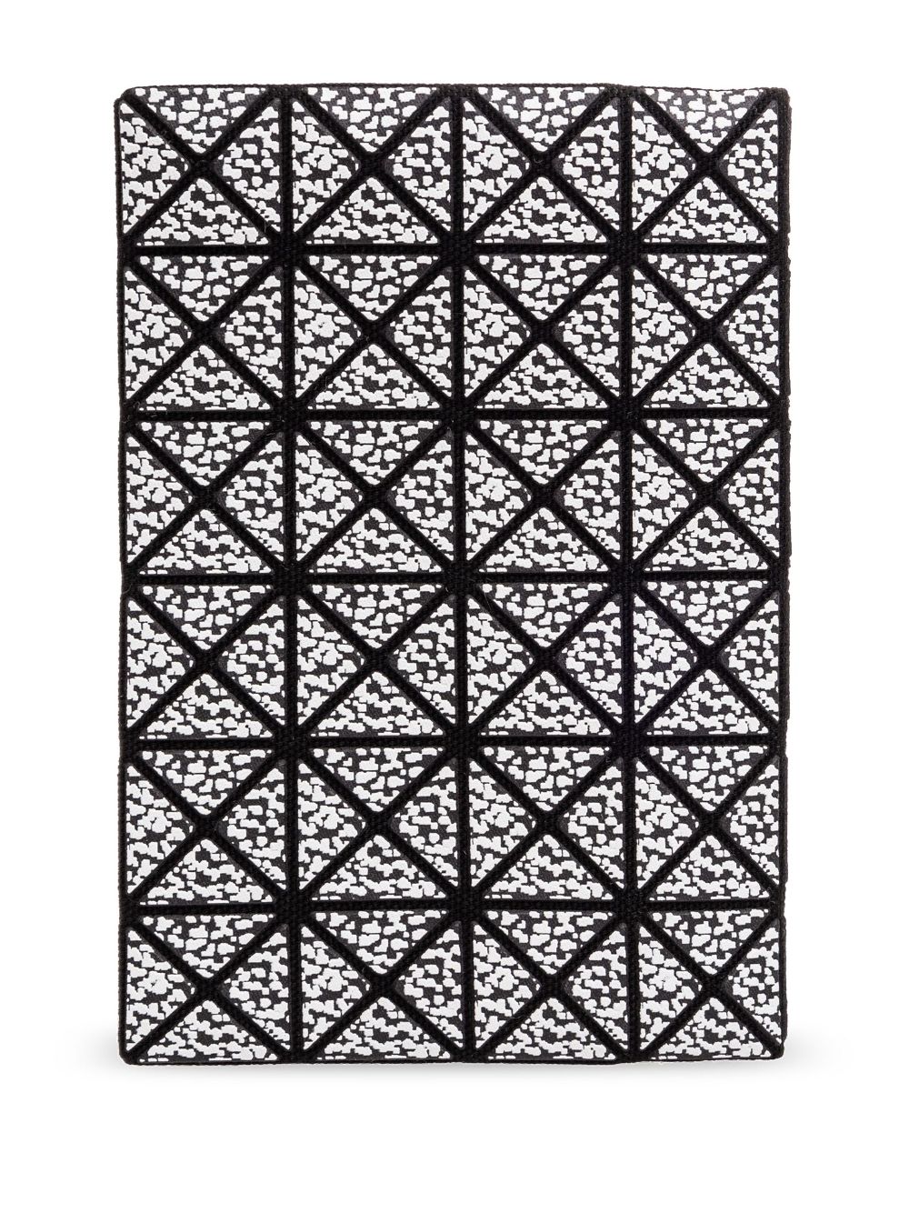 Bao Bao Issey Miyake geometric-pattern cotton card case - Zwart