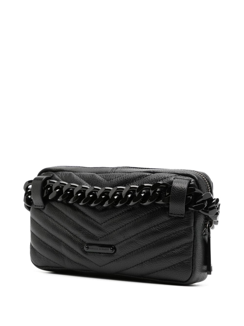 Rebecca Minkoff Edie quilted leather belt bag - Zwart
