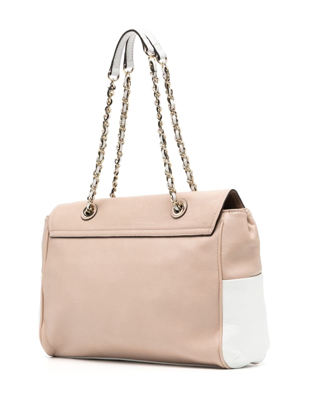 GUESS USA two-tone chain-strap shoulder bag - Wit