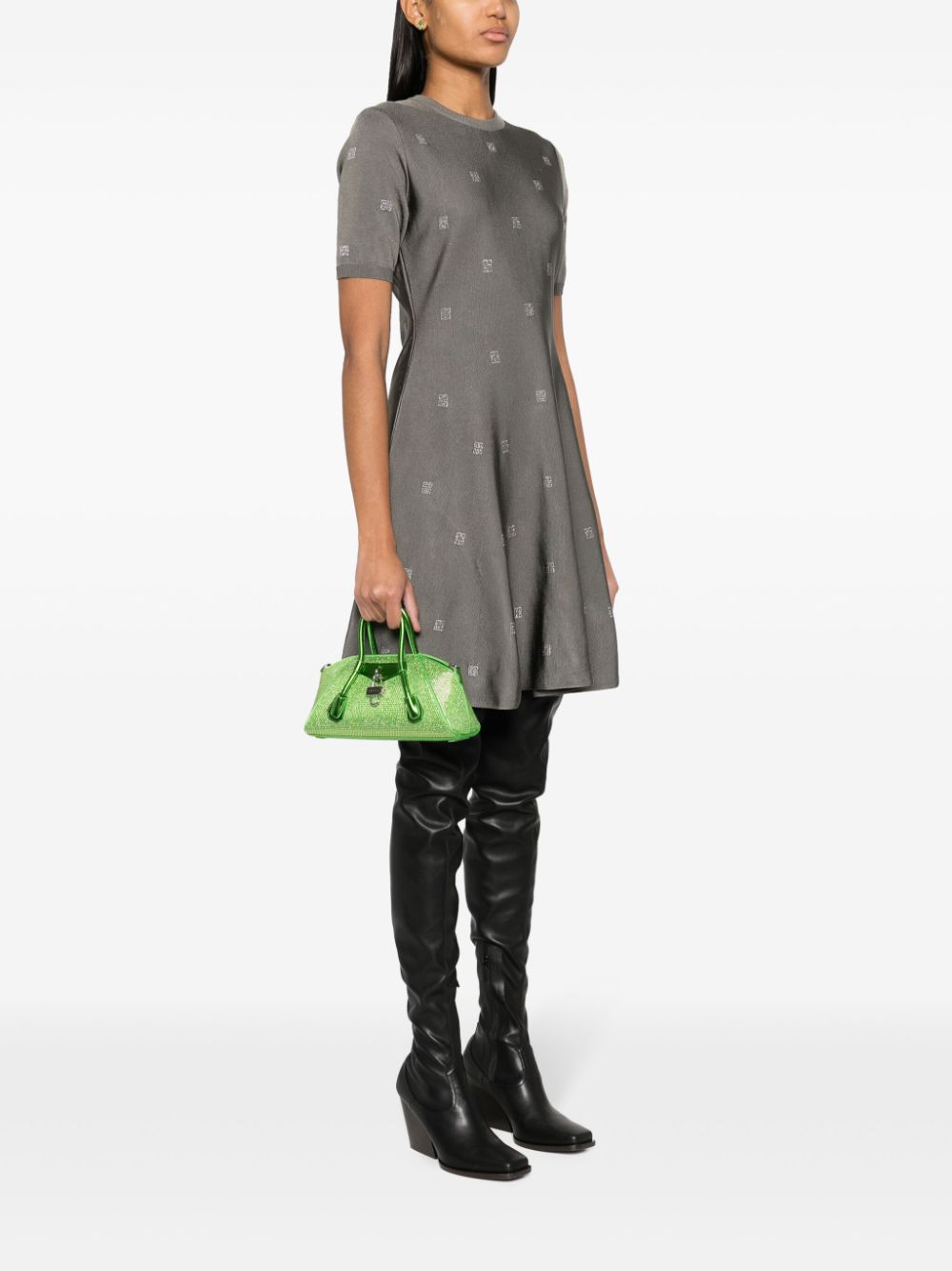 Givenchy Antigona Stretch tas met stras - Groen