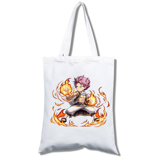 Iaidegou-1 Katoenen Fairy Tail boodschappentas Tote Bag Cartoon Print Meisjes boodschappentassen Casual mode