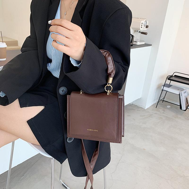 Exquisite handbag NO 1 High-end texture classic solid color shoulder bag for women ins niche cross-body bag fashionable small square bag