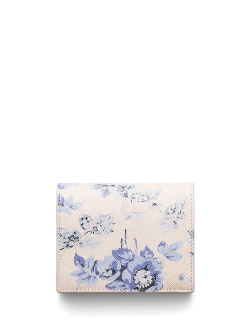 Prada Portemonnee met bloemenprint - Blauw