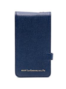 WANT Les Essentiels bi-fold leather wallet - Blauw