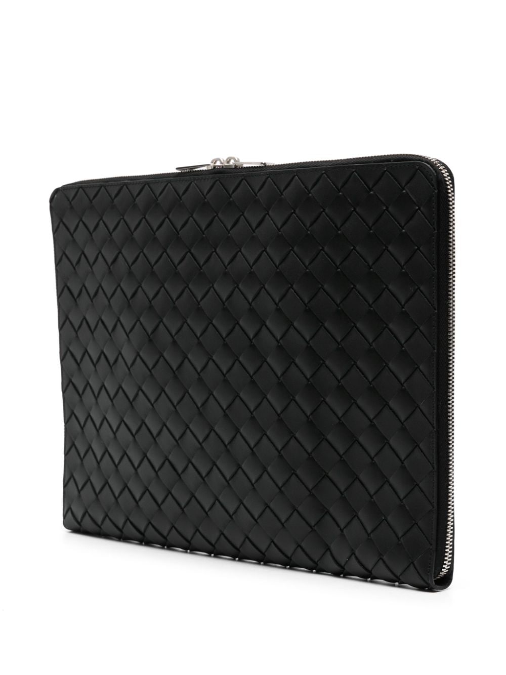Bottega Veneta Intrecciato leather laptop bag - Zwart