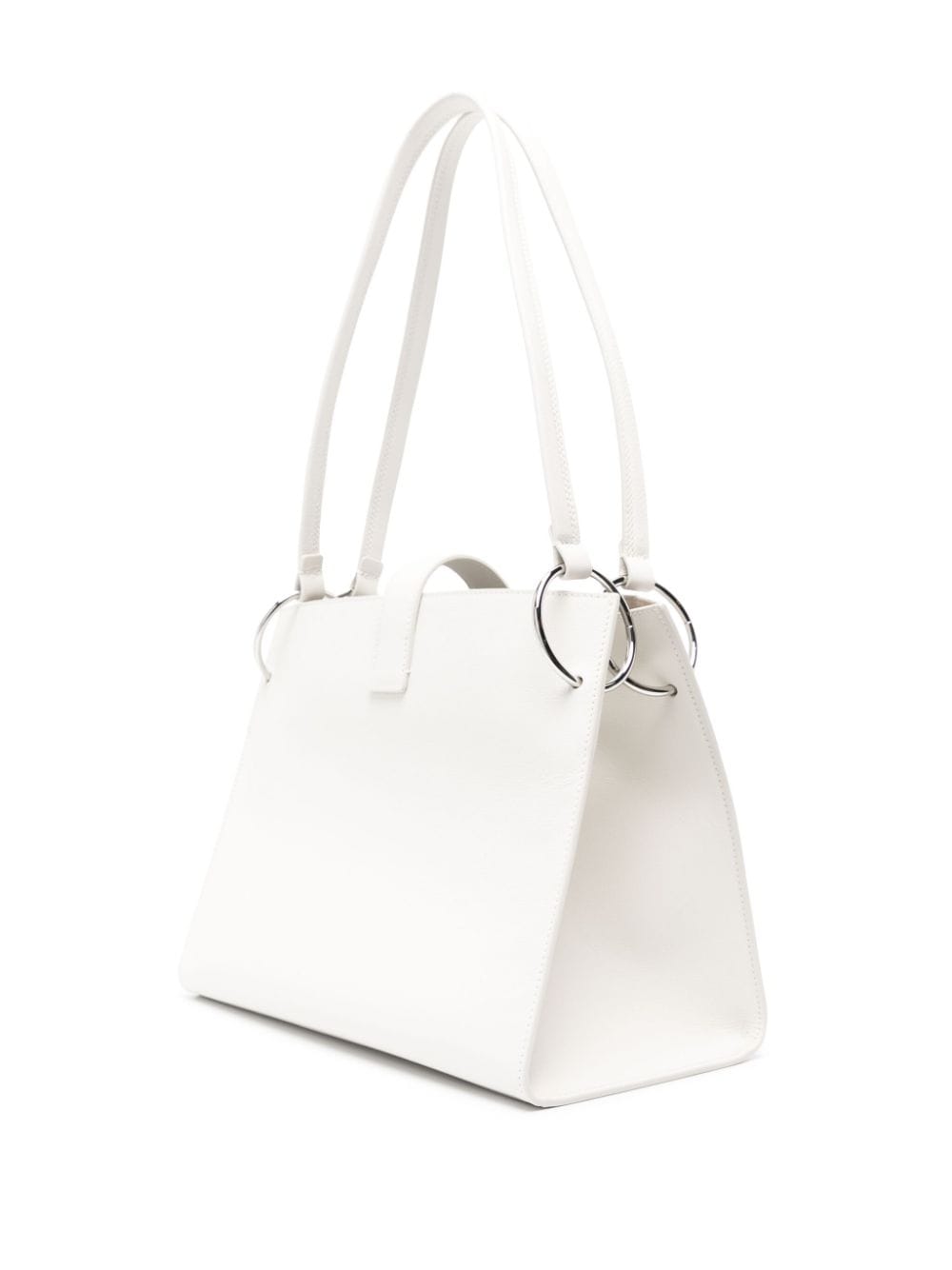Bimba y Lola logo-lettering leather tote bag - Wit