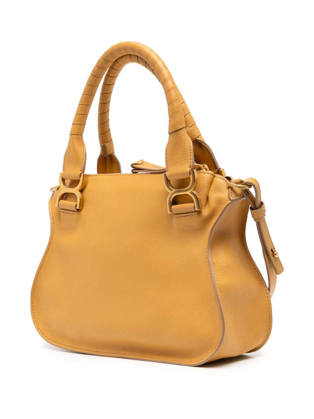 Chloé grained-texture leather tote bag - Bruin