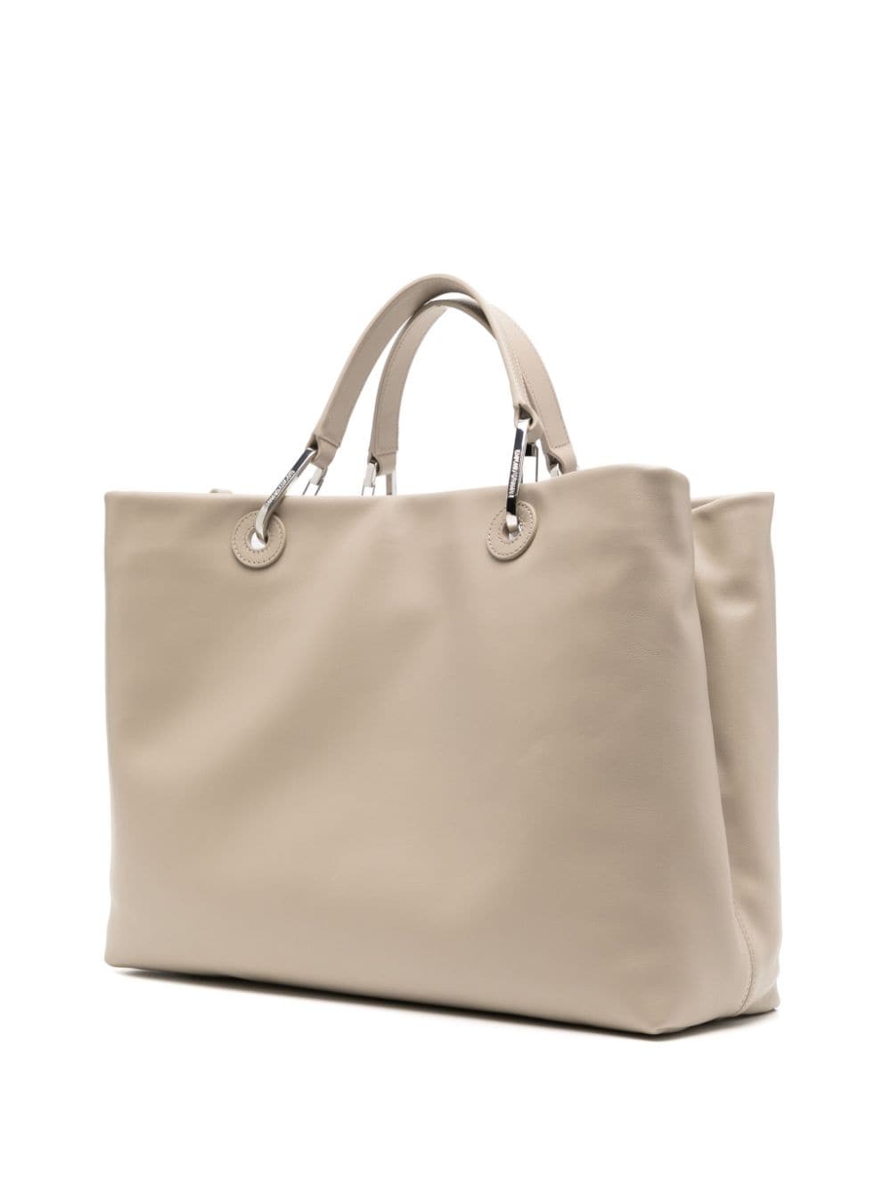Emporio Armani medium MyEA eco-leather shopper bag - Bruin