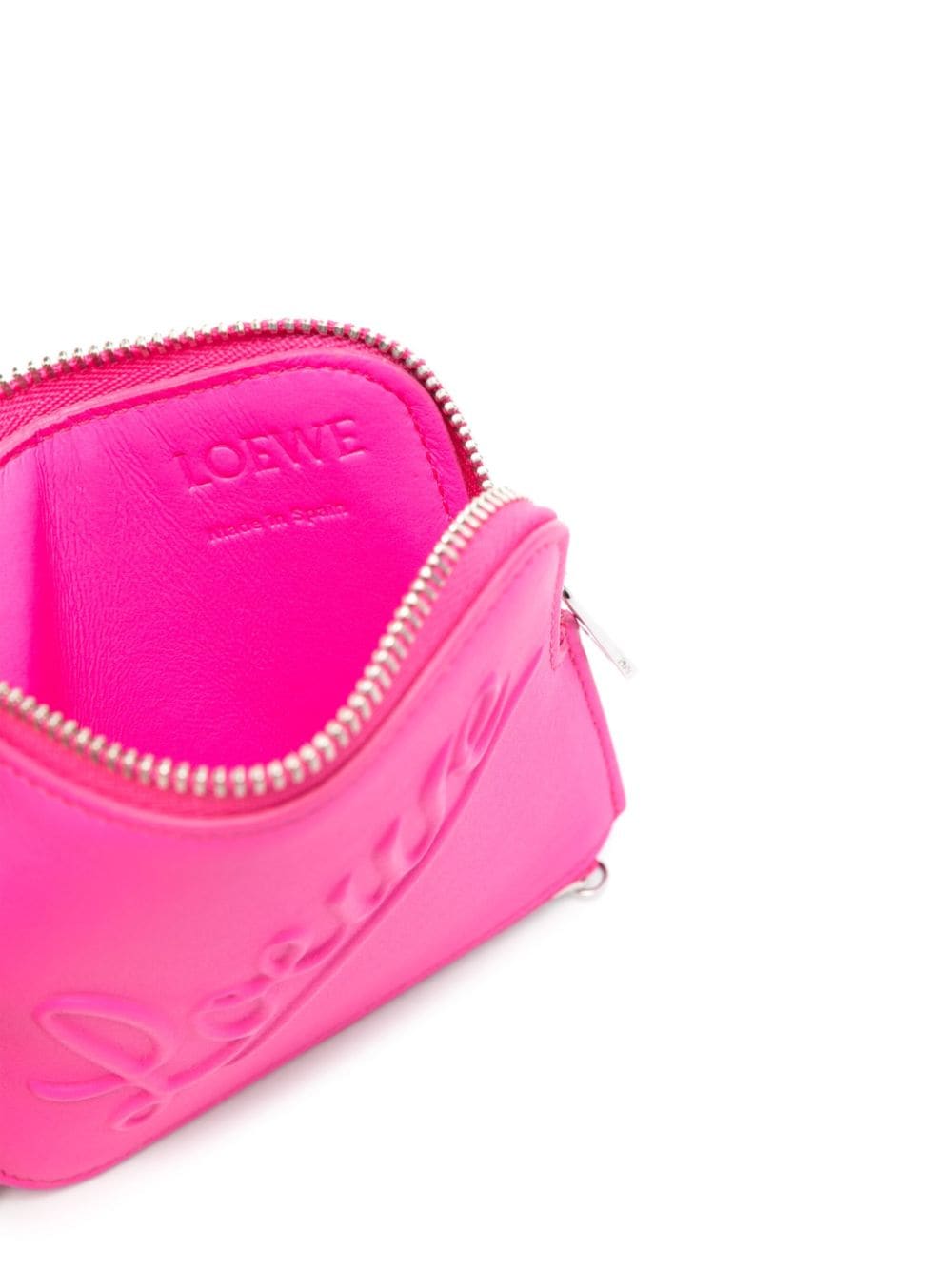 LOEWE embossed-logo leather wallet - Roze