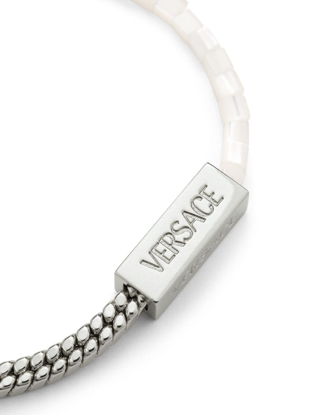 Versace Armband met logobedel - Zilver
