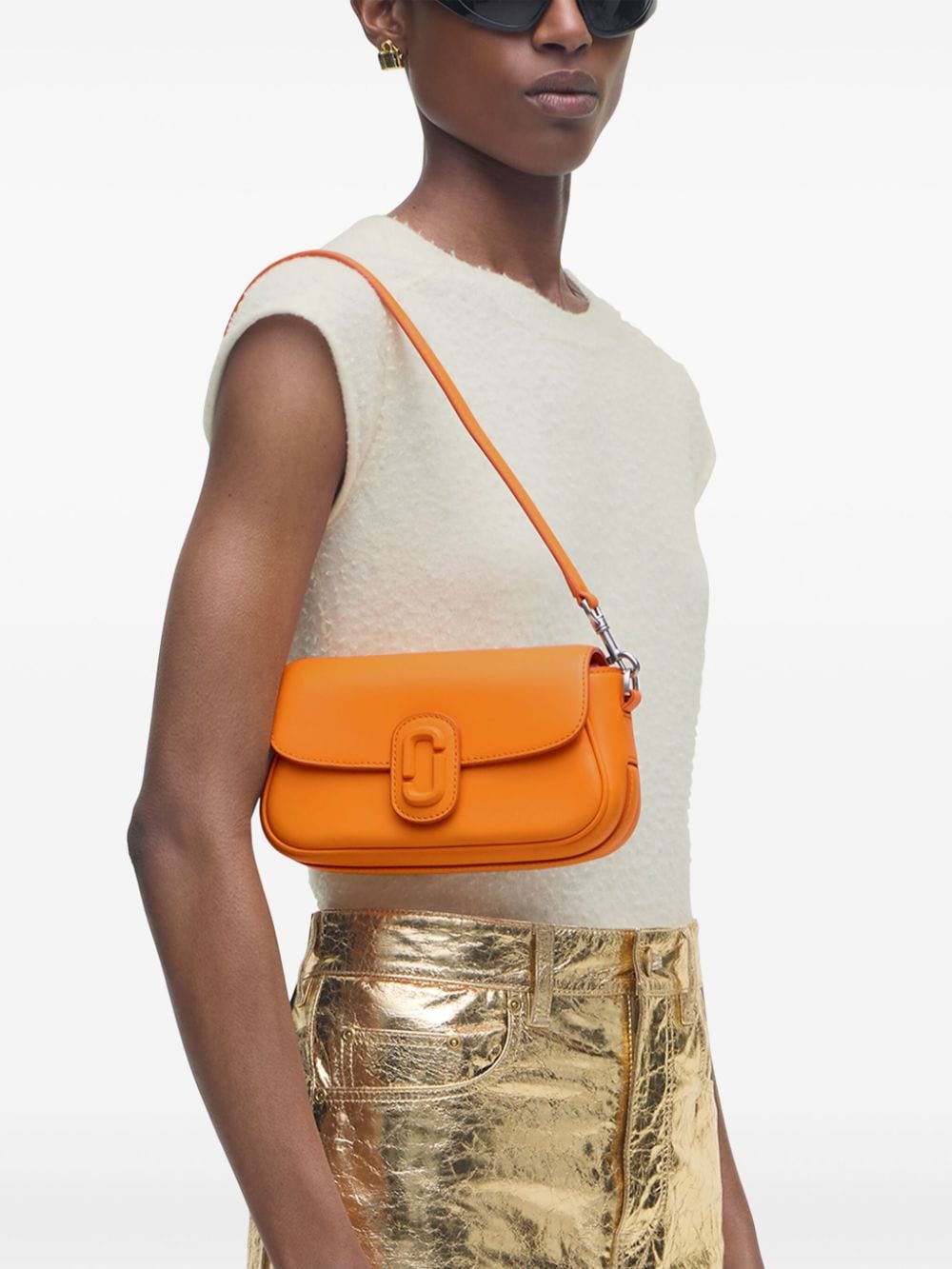 Marc Jacobs The Small Covered J Marc schoudertas - Oranje