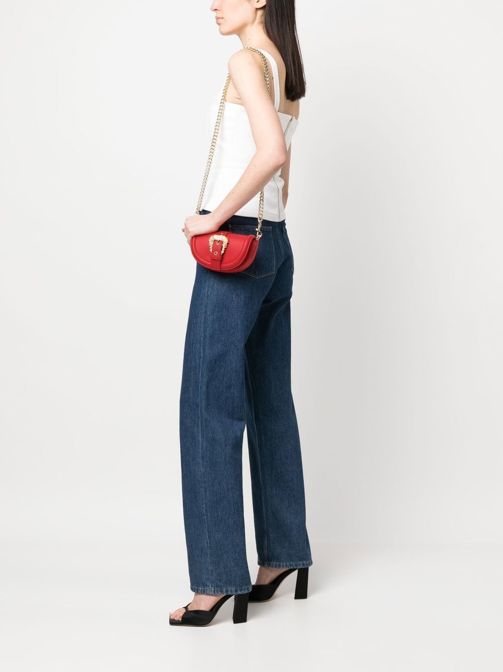 Versace Jeans Couture Schoudertas met barokdetail - Rood
