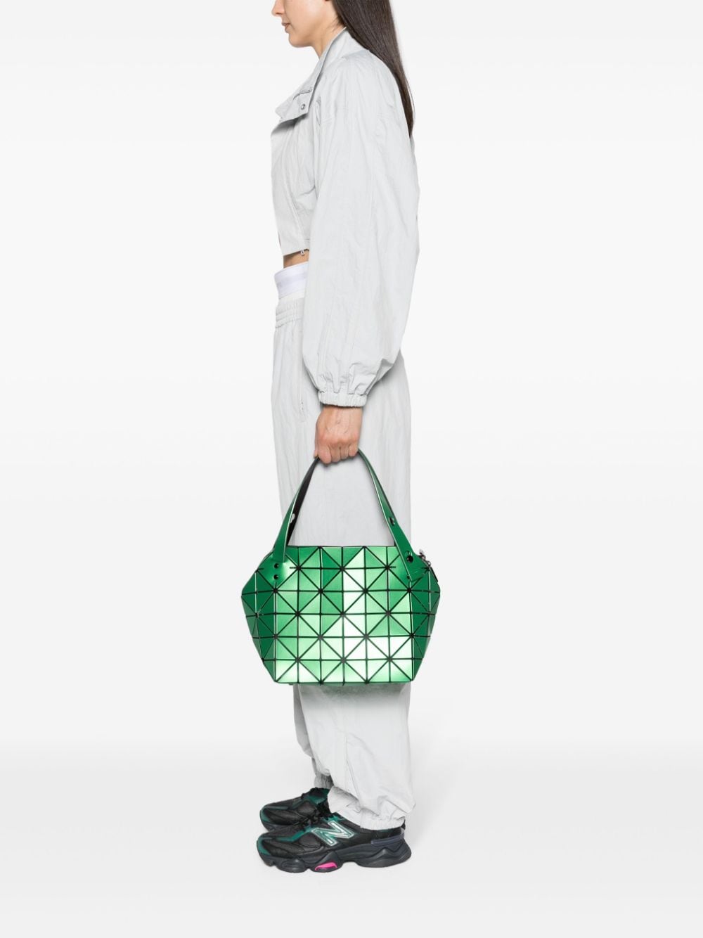 Bao Bao Issey Miyake Boston geometric shoulder bag - Groen