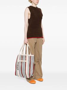 ISABEL MARANT Darwen striped tote bag - Rood