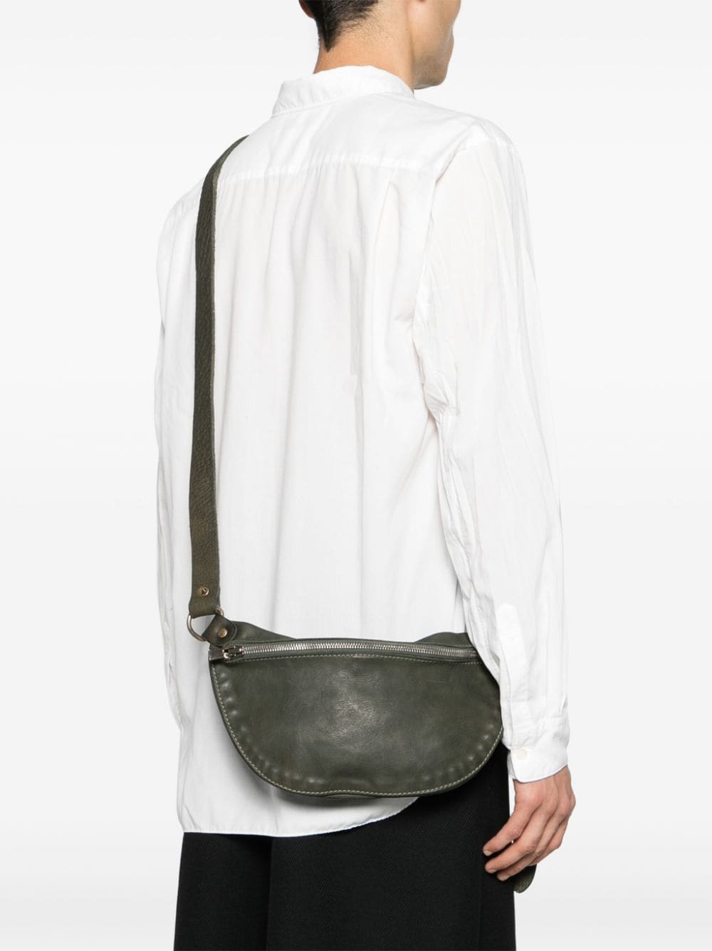 Guidi small leather belt bag - Groen