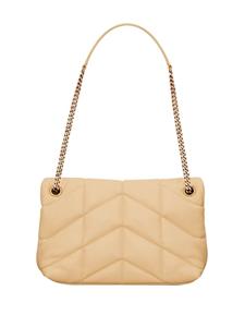 Saint Laurent Loulou kleine schoudertas - Beige