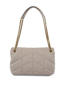 Saint Laurent Wollen schoudertas - Beige