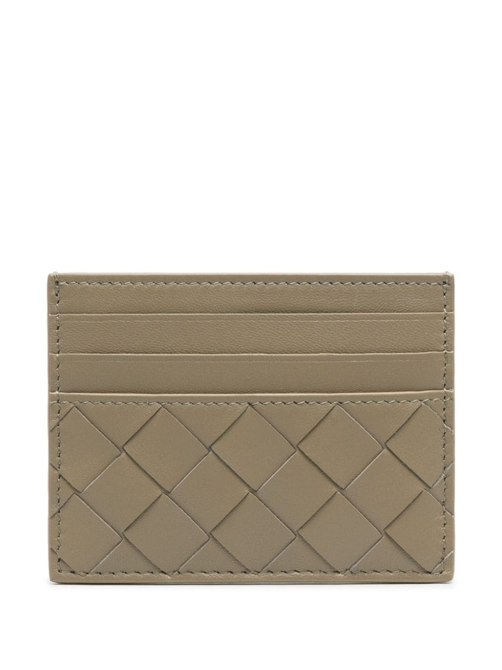 Bottega Veneta Intrecciato leather card holder - Beige