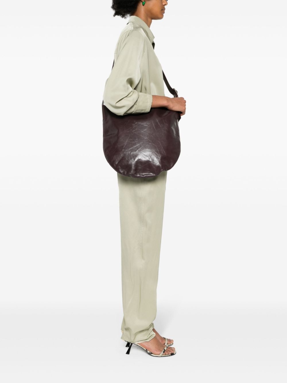 Jil Sander medium Moon shoulder bag - Paars