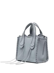 Chloé Mony embossed-logo leather tote bag - Blauw