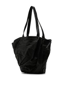 Discord Yohji Yamamoto asymmetric leather tote bag - Zwart