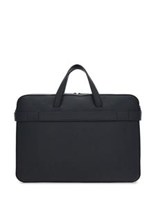 Ferragamo Gancini-buckle leather laptop bag - Zwart