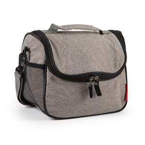 PlasticForte Koeltas/lunchtas Callela - taupe/zwart - 6.5 liter - 17 x 26 x 20 cm - koelbox tas - picknick/strand -