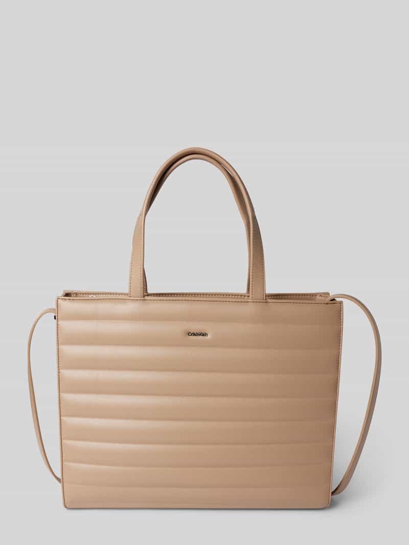 CK Calvin Klein Tote bag met labeldetail, model 'LINE QUILT'