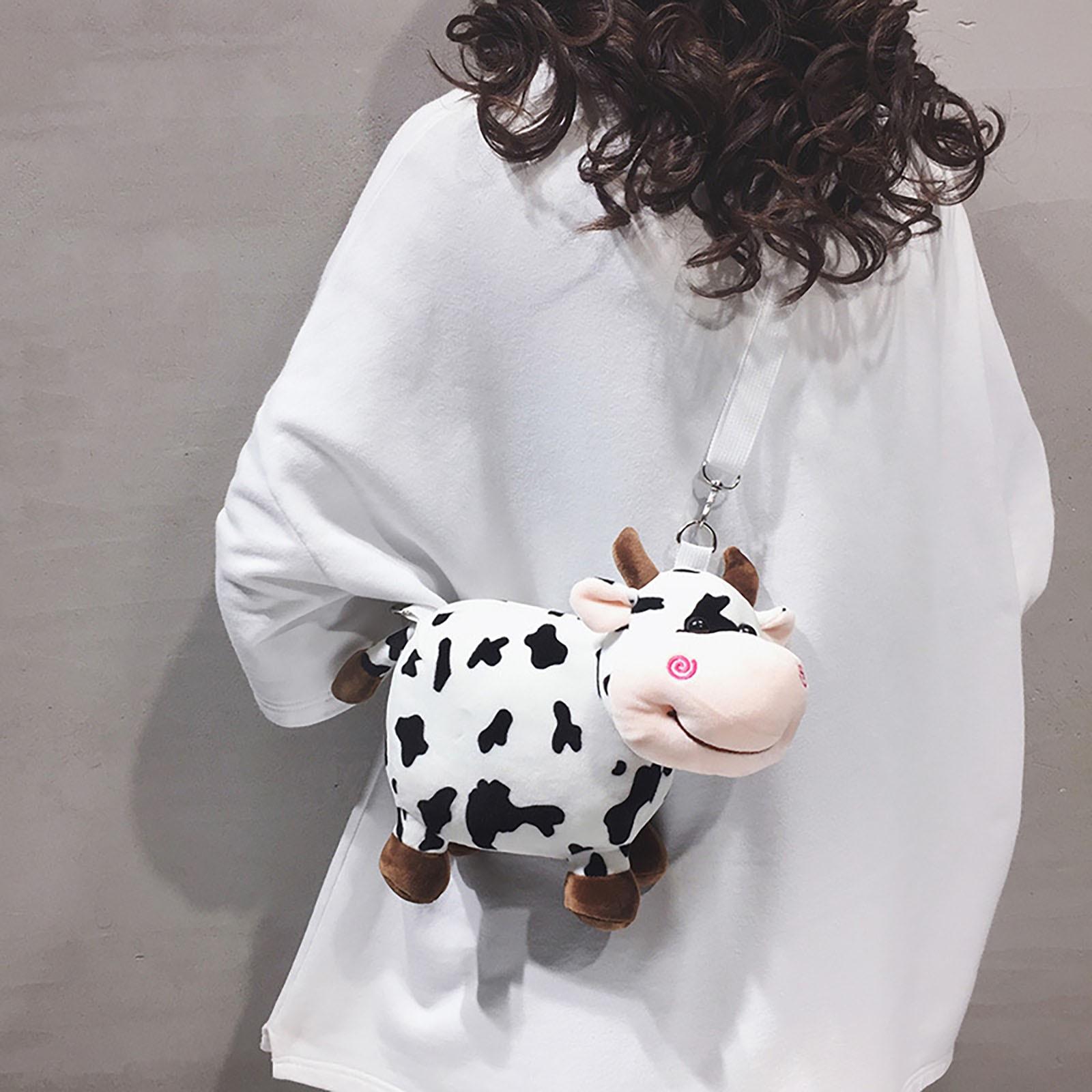 Winnerer Uranus Plush Doll Cow Shoulder Bag Messenger Bag Mobile Phone Bag Messenger Bag