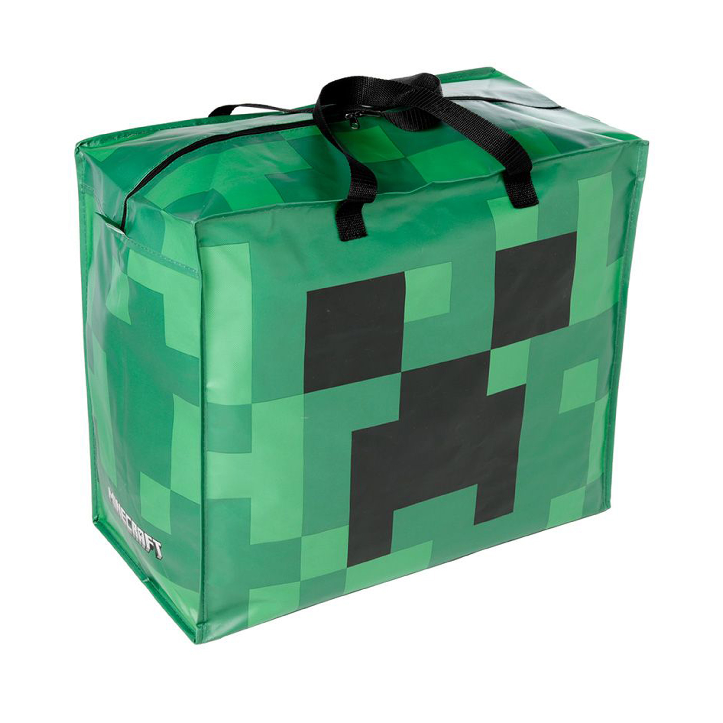 Merkloos Dekentas/wastas met rits - Minecraft - groen - 55 x 28 x cm - speelgoed opbergtas -