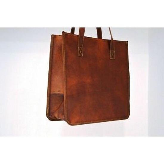 Vintage Goat leather Bags Echt bruin leer dames vintage uitziende Tote schouder handgemaakte portemonnee tas