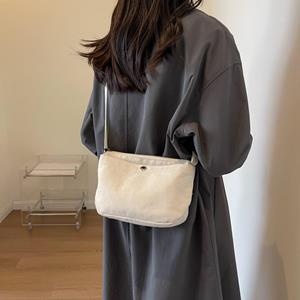 JINBAOSEN BAG Cross Border Japanese Canvas Small Shoulder Bag Mobile Phone Bag 2024 New Simple Solid Color Casual Single Shoulder Crossbody Bag Small Cloth Bag