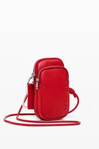 Desigual Telefoonhouder-portemonnee met leerlook - RED