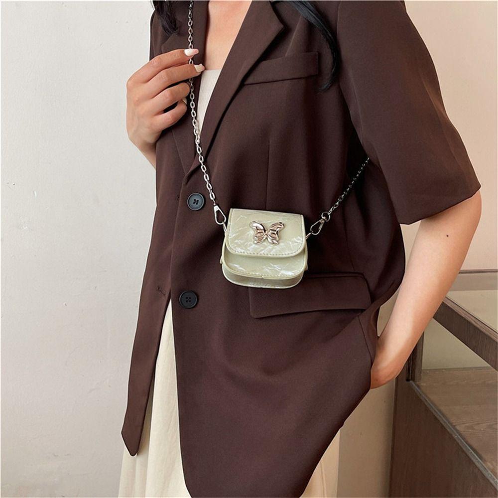 Langong PU Leather Shoulder Bag Small Handbags Simple Crossbody Bag  for Travel