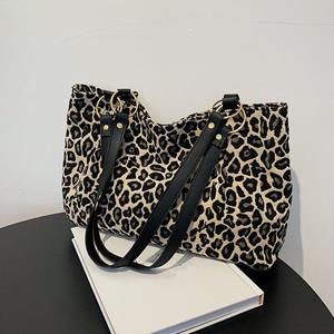 Yogodlns New Fashion Tote Bags Shopping and Travel Canvas Bags Women Popular Handbags Large Capacity Leopard Shoulder Bags