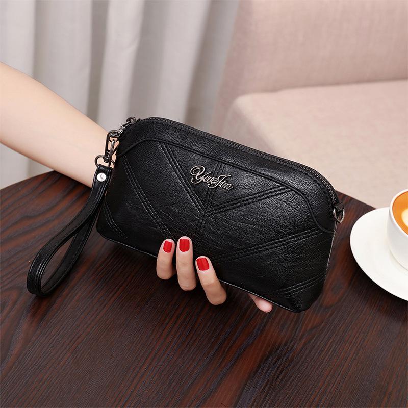 KaiTingu Women's Bag Messenger Bag Sheepskin Shell Shell Clutch Bag Ladies Fashion Soft Leather Dual-use Bag