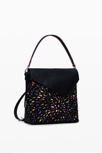 Desigual Mini rugzak met perforaties - BLACK