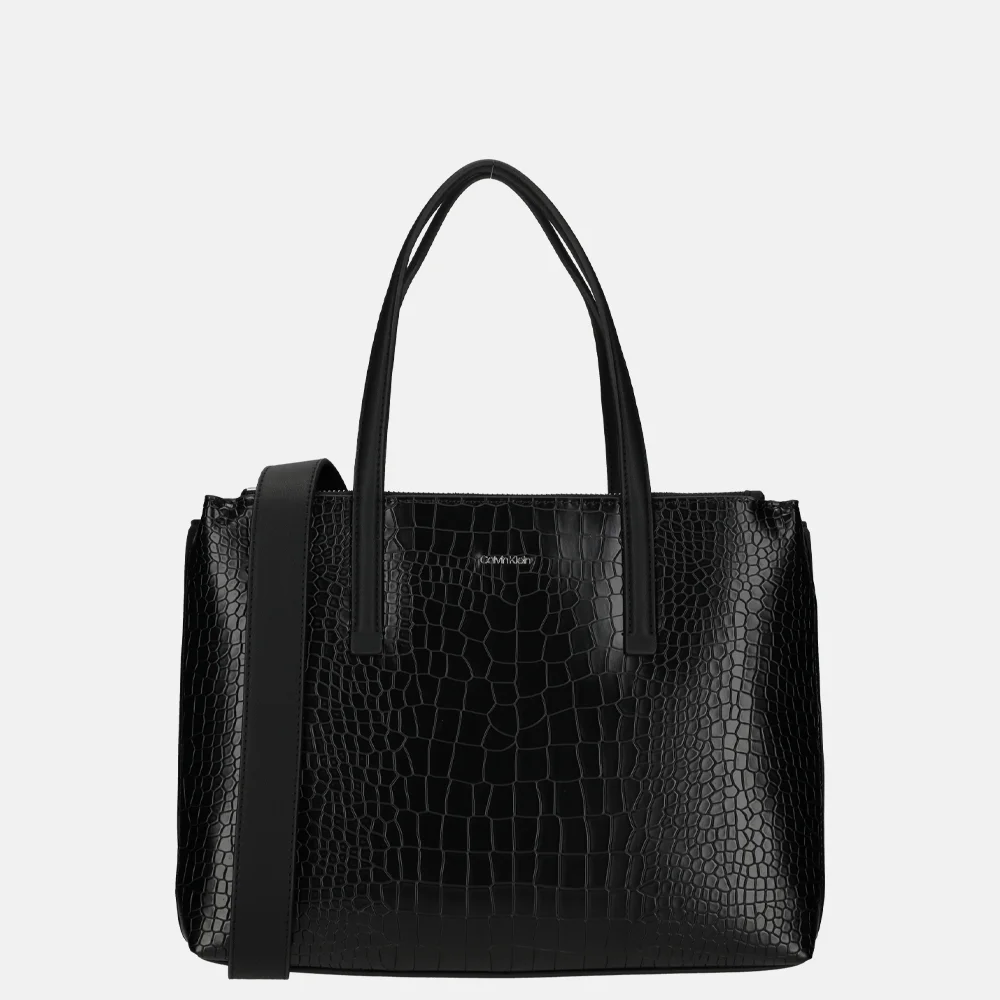 Calvin Klein Must tote handtas croco M black