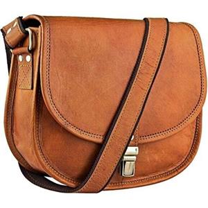 Vintage Goat leather Bags Combinatie leren schoudertas en handtas voor dames 1 boekentas