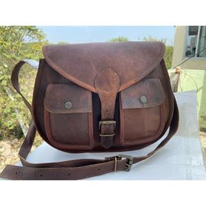 Vintage Goat leather Bags Vintage dames echte echte lederen handtas schoudertas Satchel Messenger nieuw