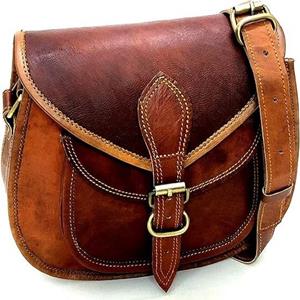 Vintage Goat leather Bags Handgemaakte dames vintage stijl lederen crossbody schoudertas Crossover Satchel dames portemonnee Tote handtassen reizen