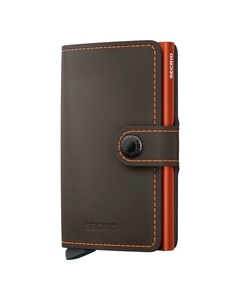 Secrid Miniwallet matte truffle & orange