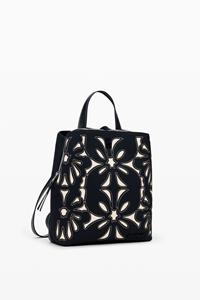 Desigual Bloemenrugzak - BLACK