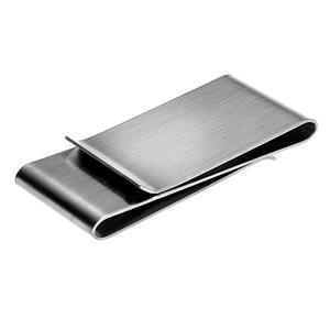 Bag Accessorries Stainless Steel Silver Color Slim Money Clip Purse Wallet Credit Card ID Holder