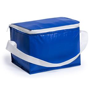 Bullet Mini koeltas blauw/wit - PVC - voor 6 blikjes - sixpack - 3,2 liter - 21 x 15 x 15 cm -