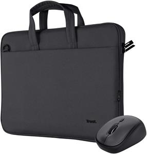 Trust Bologna Laptoptas en muisset Laptop tas Zwart