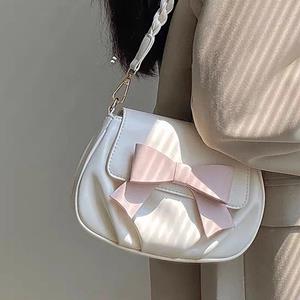 Enjoytime H Elegant Soft  Korean Style Solid Bow Knot Crossbody Bags Vintage Concise Women'S Bag  Trend Sac