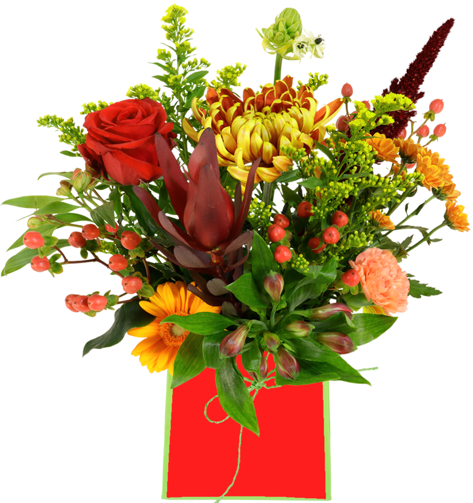 Boeketcadeau Tasje herfst bloemen